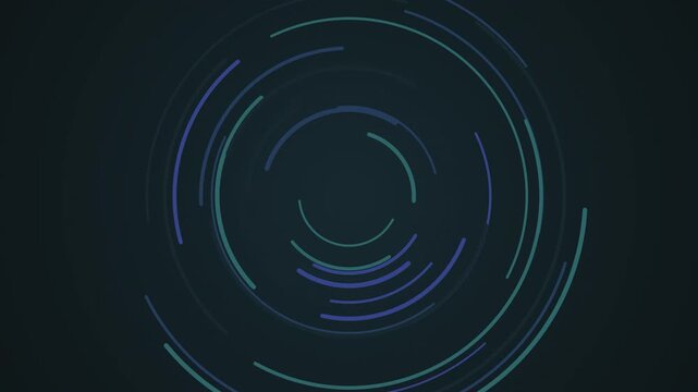 Expanding Blue Energy Rings on Dark Background