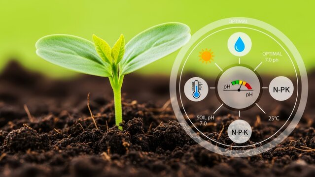 Smart Farming pH Sensor on Green Sprout for Precision Agriculture Technology