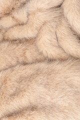 Texture of faux fur as a background, top view.