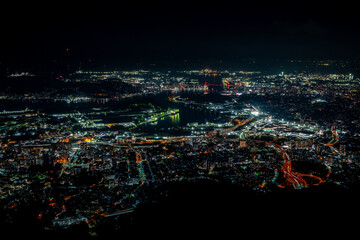 Fototapeta premium 皿倉山展望台から見る北九州市の夜景