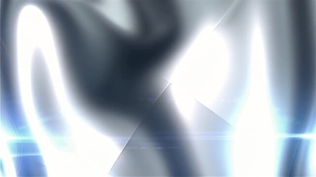 Slow motion abstract silver background with glowing light effect