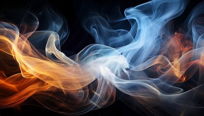 Fototapeta premium Ethereal Light A Mesmerizing Display Of Abstract Smoke Like Forms Illuminated By A Radiant Light Source Evokes A Sense Of Mystery And Wonder