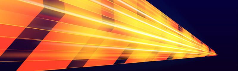 Warm orange speed track flows smoothly with luminous gradients and refined motion dynamics. Vector  © cloudstock