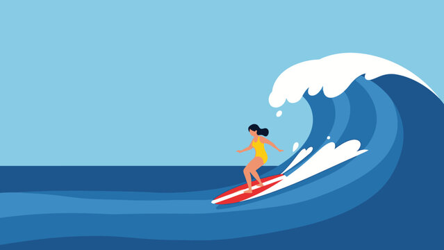 Man surfing on a wave board.