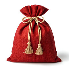 Red Velvet Gift Bag with Golden Rope