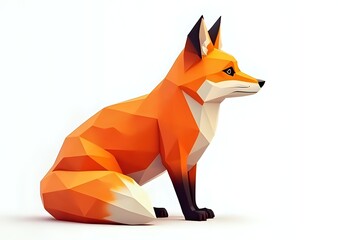 Low-Poly Fox Illustration