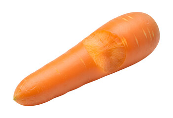 Broken Fresh Orange Carrot Vegetable Root Crop Isolated on Transparent Background