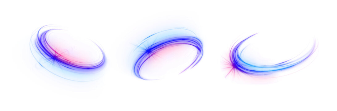 Abstract glow ring with colorful neon transitions and smooth light. Circular frame feels elegant and modern. PNG format ideal for digital design and UI assets.