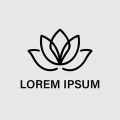 Fototapeta premium Lotus flower logo ideal for design and branding concepts