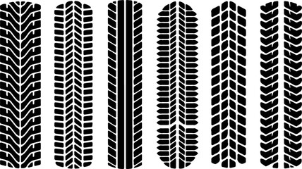Tire Tread Patterns: A comprehensive collection showcasing distinct tire tread patterns, vital for grip and traction on diverse terrains. These patterns are essential for safe and efficient travel.