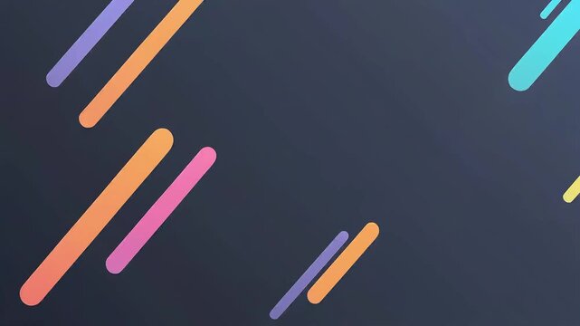 Modern cartoon-inspired UI motion accents with colorful rounded elements moving smoothly on a dark background, perfect for app interfaces, onboarding, explainer videos, and digital design.