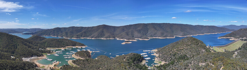 Obraz premium Aerial panorama of Lake Eildon Victoria Australia