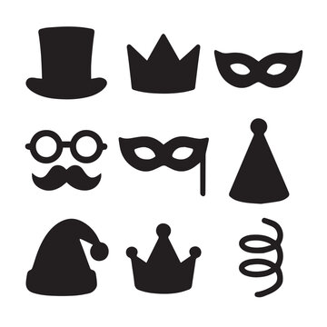 Festa em Silhuetas de Acess&oacute;rios.eps