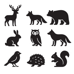 Forest Animal Silhouettes Collection.eps