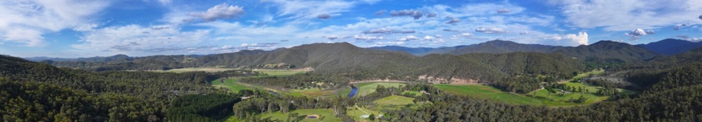 Aerial panorama  of Jamieson Victoria Australia © Reef Pix