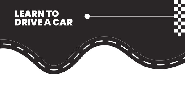 Design learn driving car minimalist simple abstract