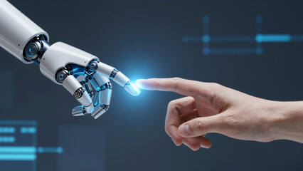 Human and Robotic Hand Touching Bridging the Gap Between Humanity and Artificial Intelligence in a Digital Future
