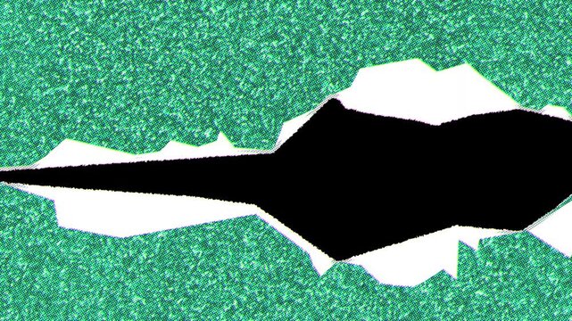 Blue wrapping paper transition video with black background