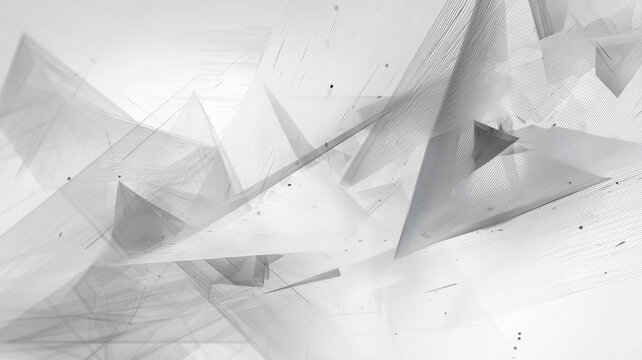 abstract geometric fractal background with triangles and lines for mathematics and complex scientific system concepts