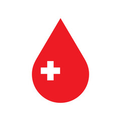 Blood donation icon. Blood drop - medical symbol