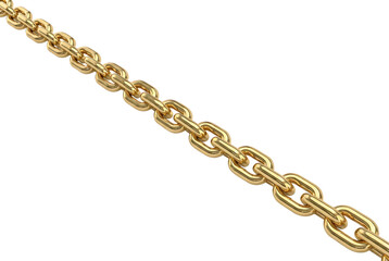 Obraz premium A gold chain with interlocking oval links on a black background
