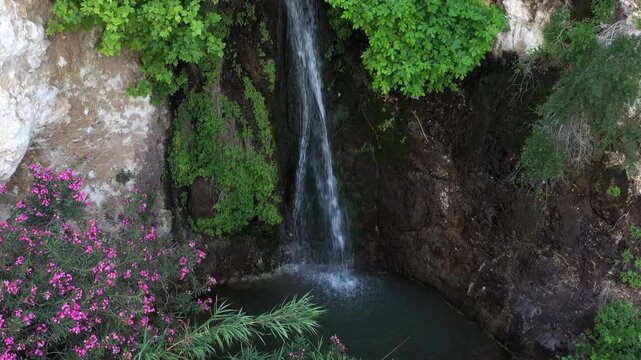 Aerial Drone Tanur Waterfall Metula Northern Israel Nature

Drone view of Tanur Waterfall near Metula on 1.1.2026 Israel
