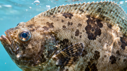 Realistic Illustration of Deep Sea Flounder