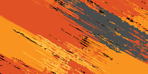 Sublimation jersey design vector brush modern grunge camouflage background paint splash splashes bold stripes brush orange stripes abstract. eps 10