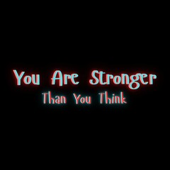 You Are Stronger Than You Think Font, Simple Font and Unique Style, Red and Blue Color Font, Black Background, You Are Stronger Than You Think Lettering