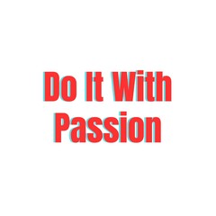 Do It With Passion Font, Simple Font and Unique Style, Red and Blue Color Font, White Background, Do It With Passion Lettering