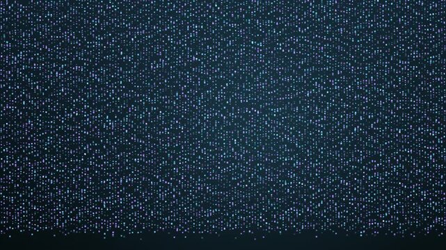 Abstract digital particles swirl in a mesmerizing, cosmic display