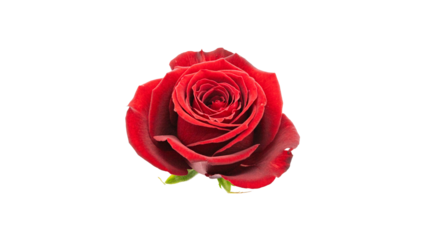 赤い薔薇の花 マクロ撮影 背景透過素材