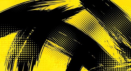 Black and yellow abstract graphic design background