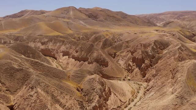 Aerial Desert Canyon Near Nabi Musa Judean Wilderness

Aerial drone footage of arid canyon landscape near Nabi Musa Judean Desert 1.1.2026 Israel

