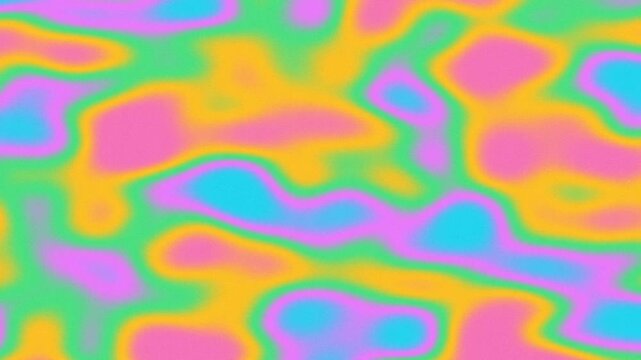 Vibrant pastel psychedelic fluid pattern with organic flowing shapes.