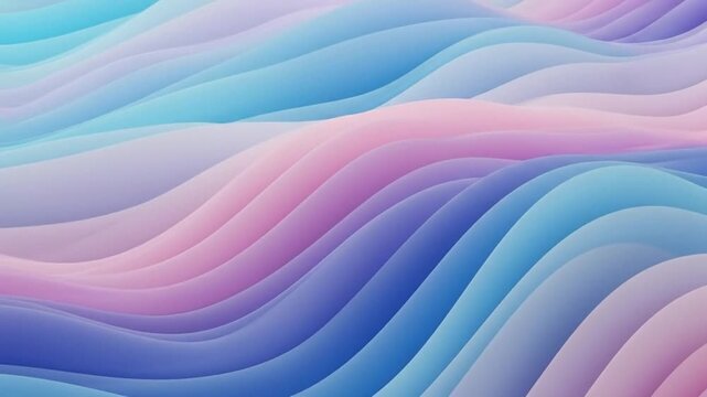 Soft, flowing waves of pastel colors undulate across the frame, creating a sense of calm and movement