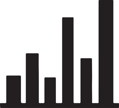 business graph on white background