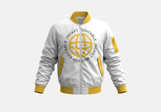 Editable Bomber Jacket Mockup