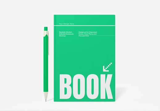 Minimal Standing Book Cover Mockup Layout