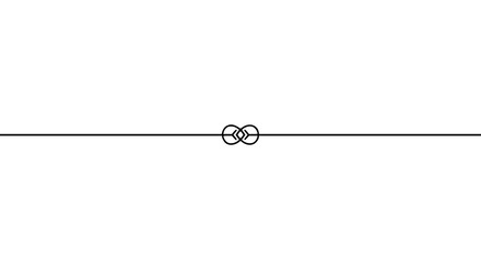 Silhouette of infinity symbol on a thin line against a white background representing eternity and limitless possibilities in a minimalist design