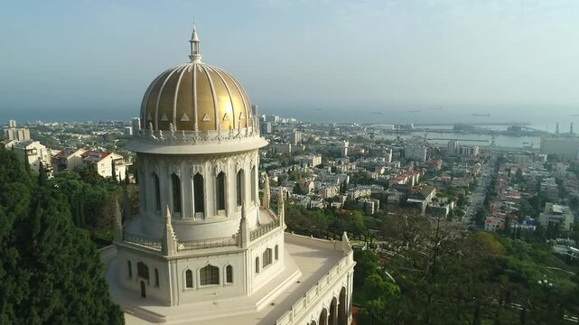 Aerial Drone View Bahai Gardens Haifa Israel City

Aerial drone view of Bahai Gardens overlooking Haifa city 1.1.2026 Israel
