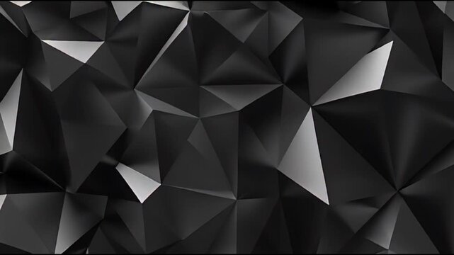 Geometric shapes forming a complex pattern of dark and light triangles in a modern abstract illustration from a close-up viewpoint