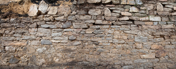 stary kamienny mur z kamienia granitu  © meegi