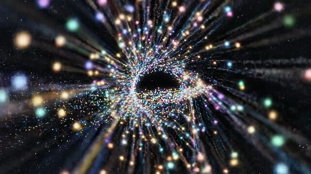 Sparkling space warp tunnel