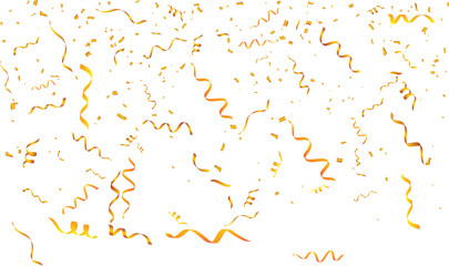 Chaos gold confetti explosion illustration for surprise reveal and gender reveal