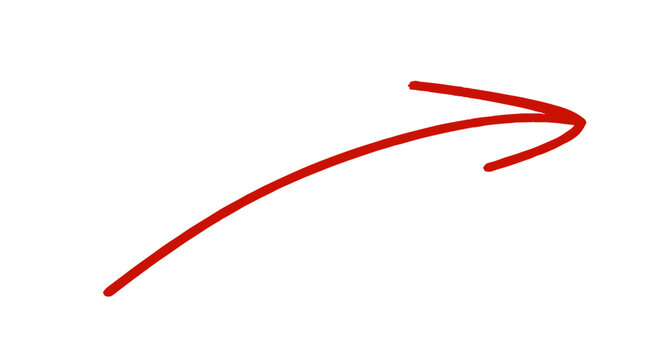 A simple, elegant red arrow pointing to the right, indicating direction or progression