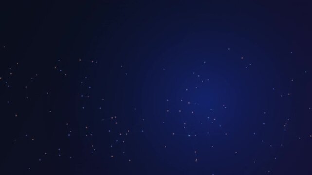 Abstract blue background with subtle, dynamic white particle movement
