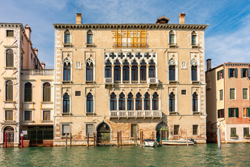 Medieval architecture along Grand canal, Venice, Italy