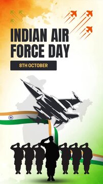 Indian Air Force Day Vertical Video for Mobile Screen