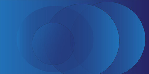 Obraz premium Abstract blue background with circles. Vector illustration